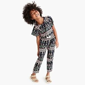 Crewcuts Navy Floral Bodysuit Sz 14